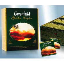 ЧАЙ GREENFIELD Голден Цейлон черный чай в пакетиках (100х2г)